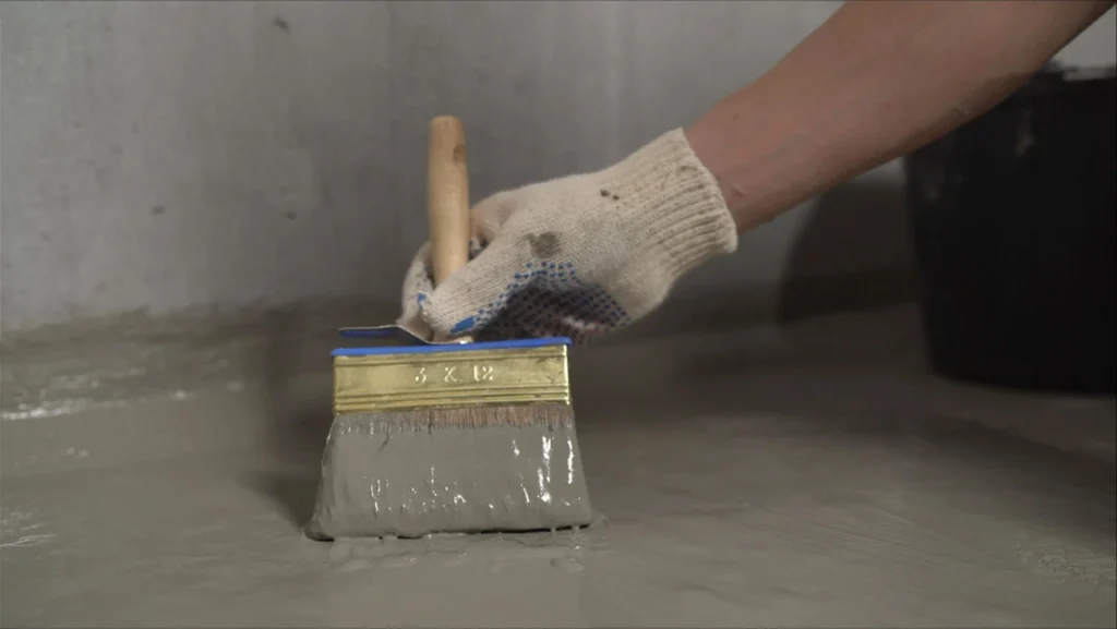 crystalline waterproofing treatment growing inside deep underground concrete pore pathways.